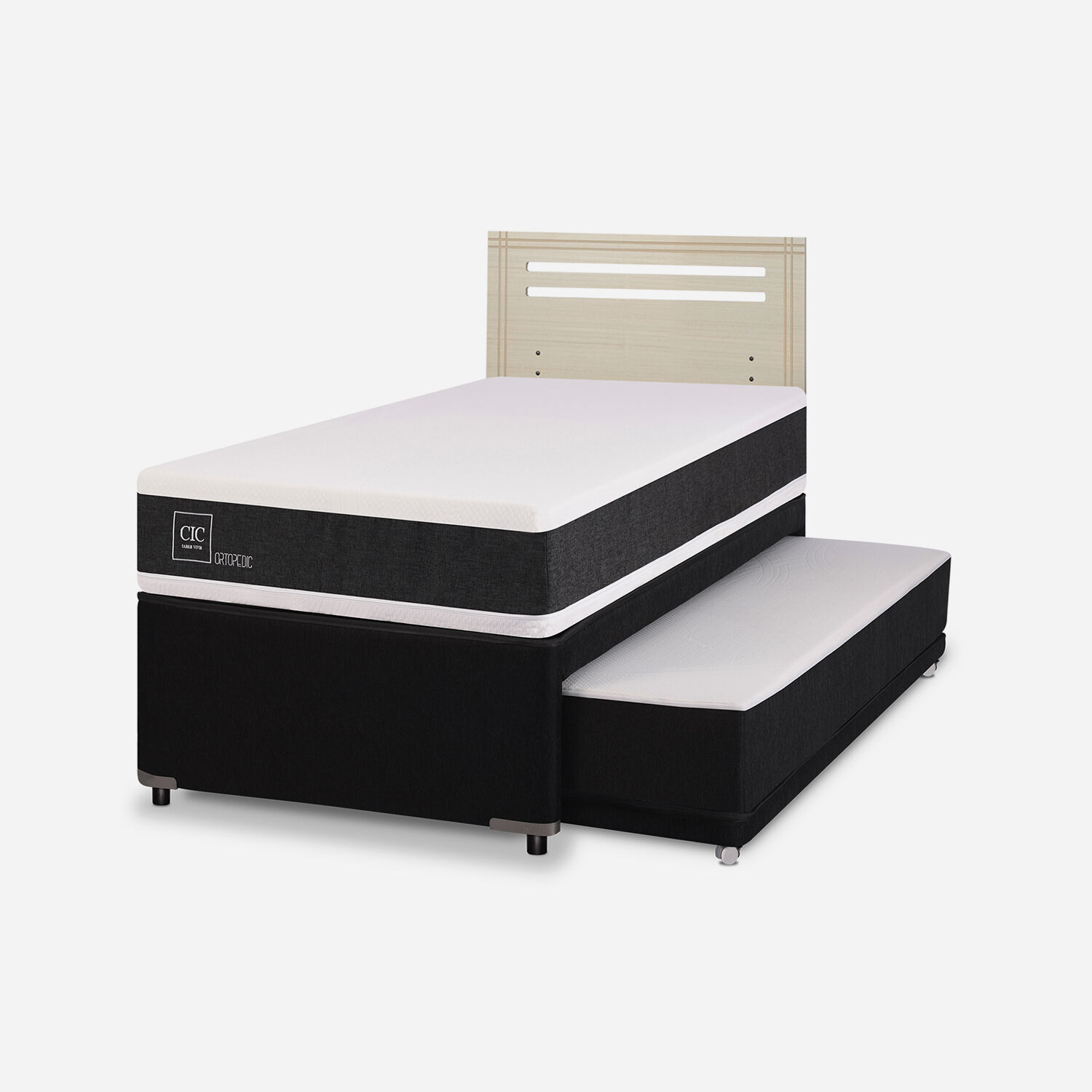 Cama Nido Div&aacute;n Ortopedic + Respaldo M&uacute;nich Alpino
