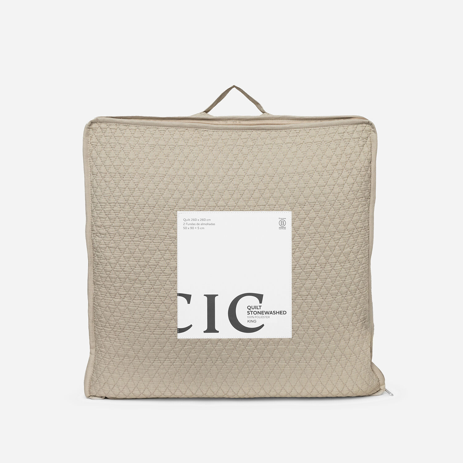 Quilt King Microfibra Stonewash Taupe