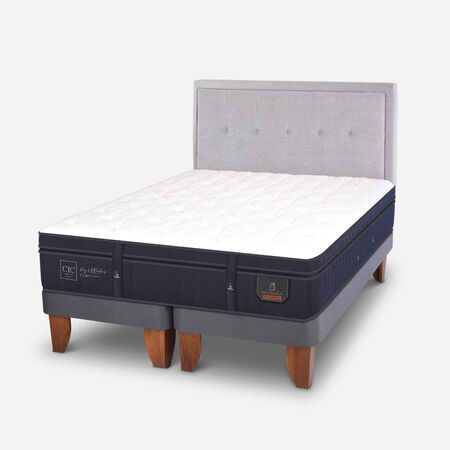 Cama Europea King Super Premium + Respaldo Ganges