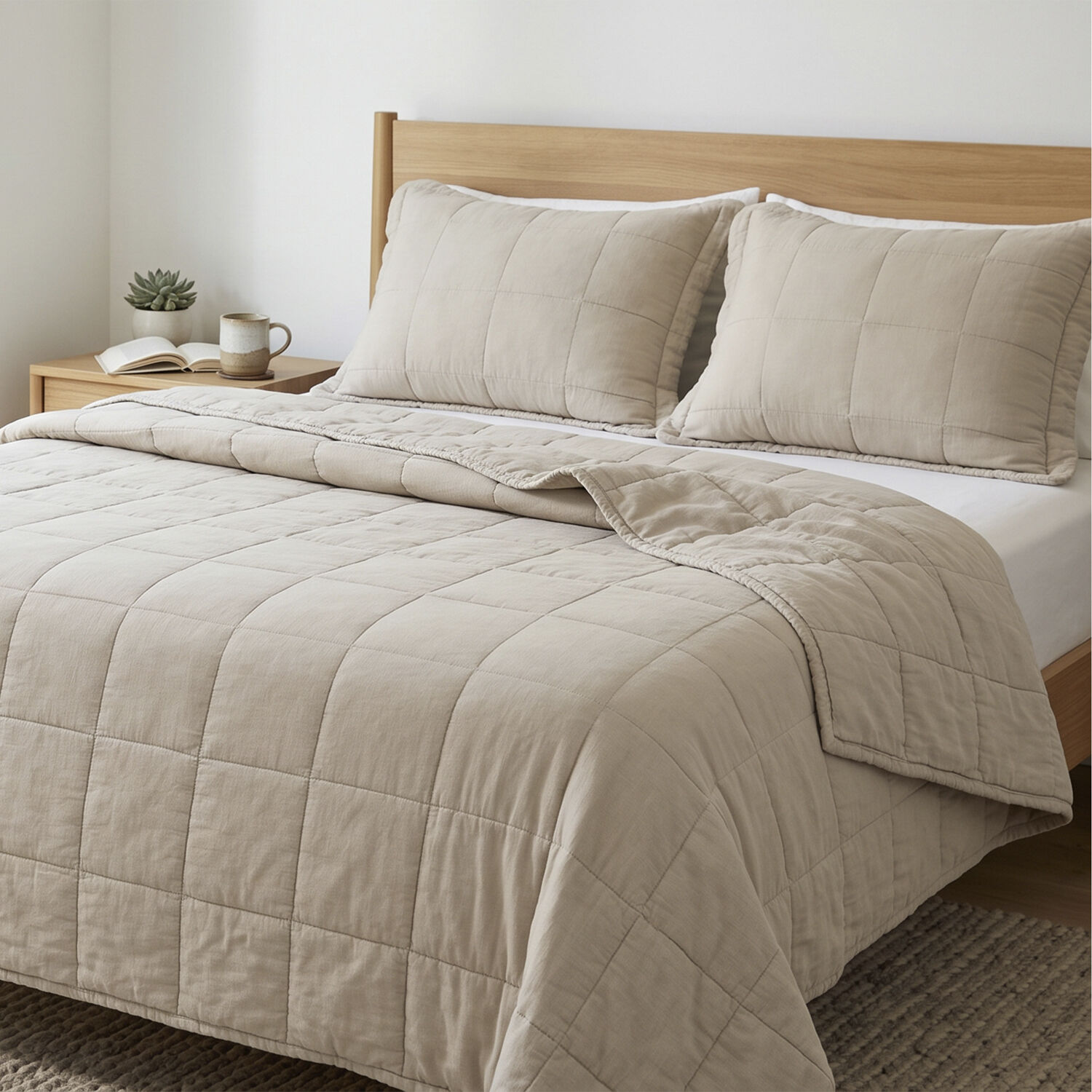 Quilt 2 Plazas Algod&oacute;n Stonewash Arena