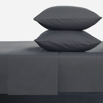 S&aacute;banas 2 Plazas 144 Hilos Lisa Gris