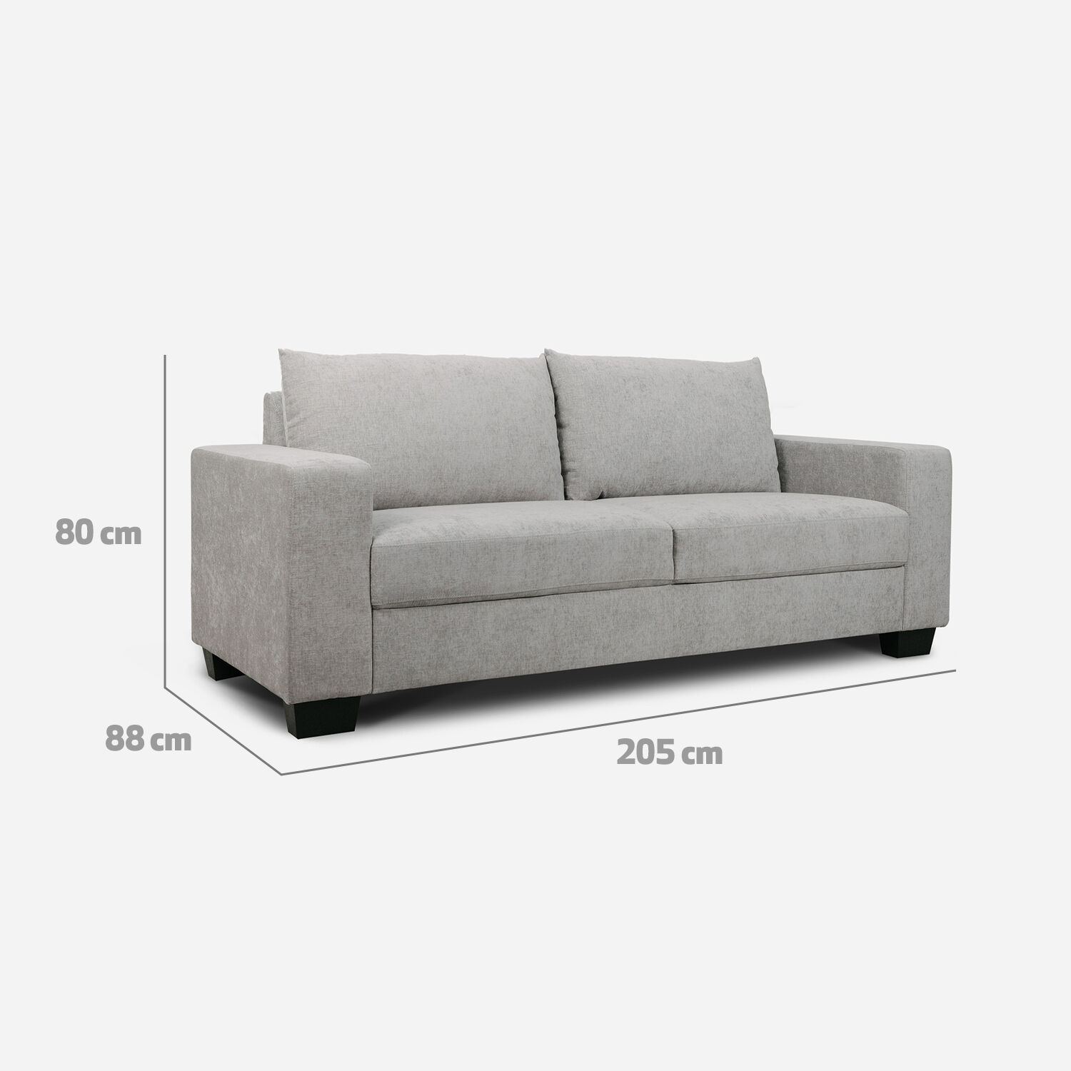 Sof&aacute; 3 Cuerpos Ontario Gris