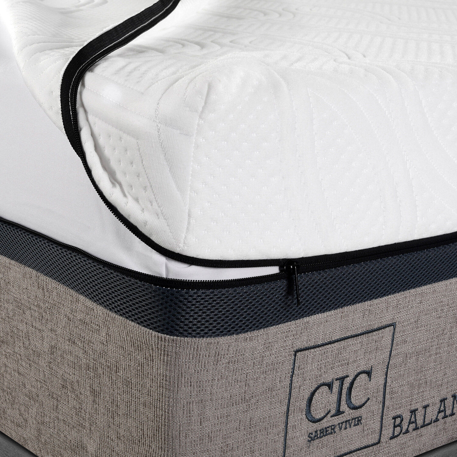 Cama Europea Super King Balance + Respaldo T&aacute;mesis