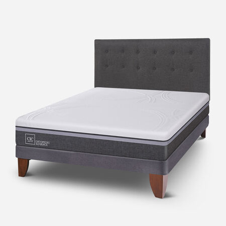 Cama Europea 2 Plazas Ortopedic Advance Base Normal + Respaldo &Eacute;ufrates