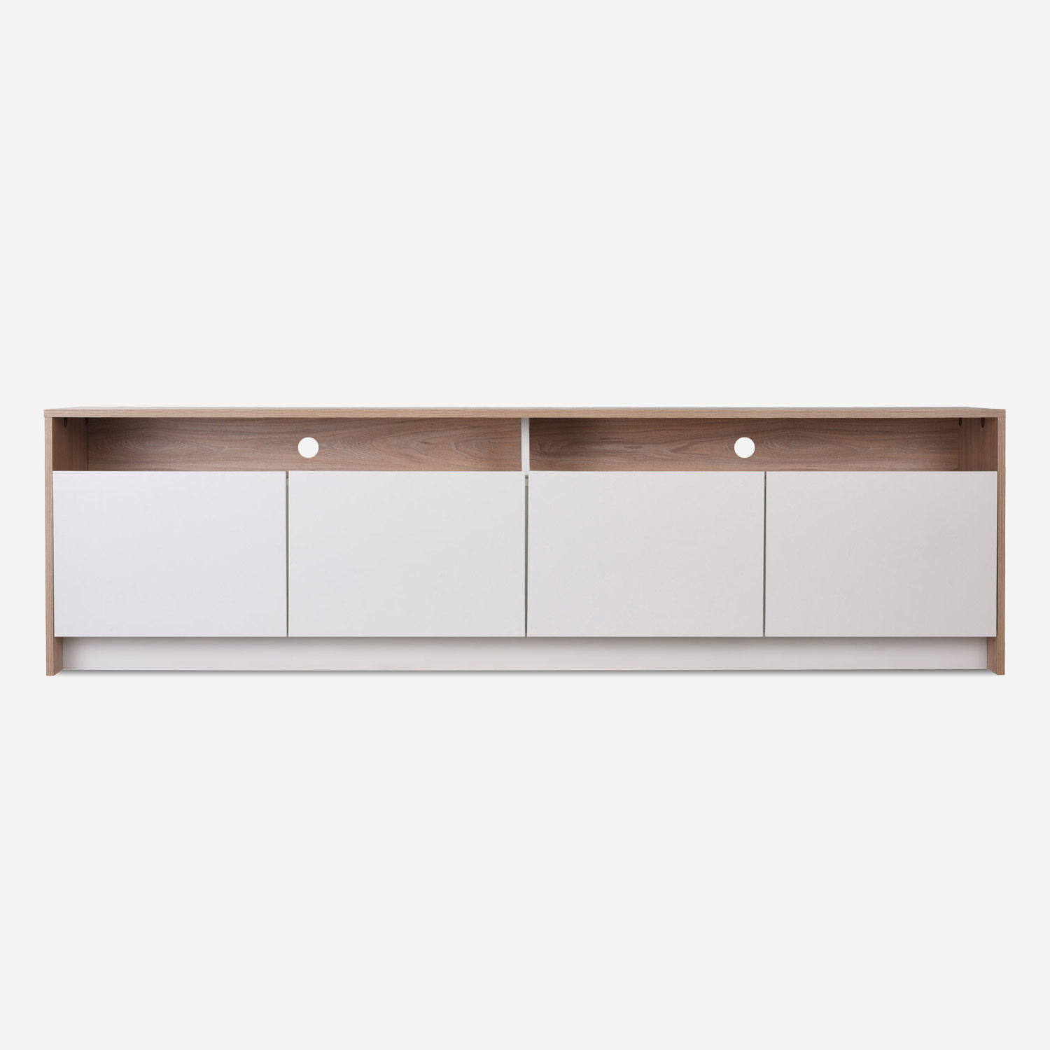 Rack Tv 70" 2 Puertas 2 Cajones Olmo Blanco Colb&uacute;n