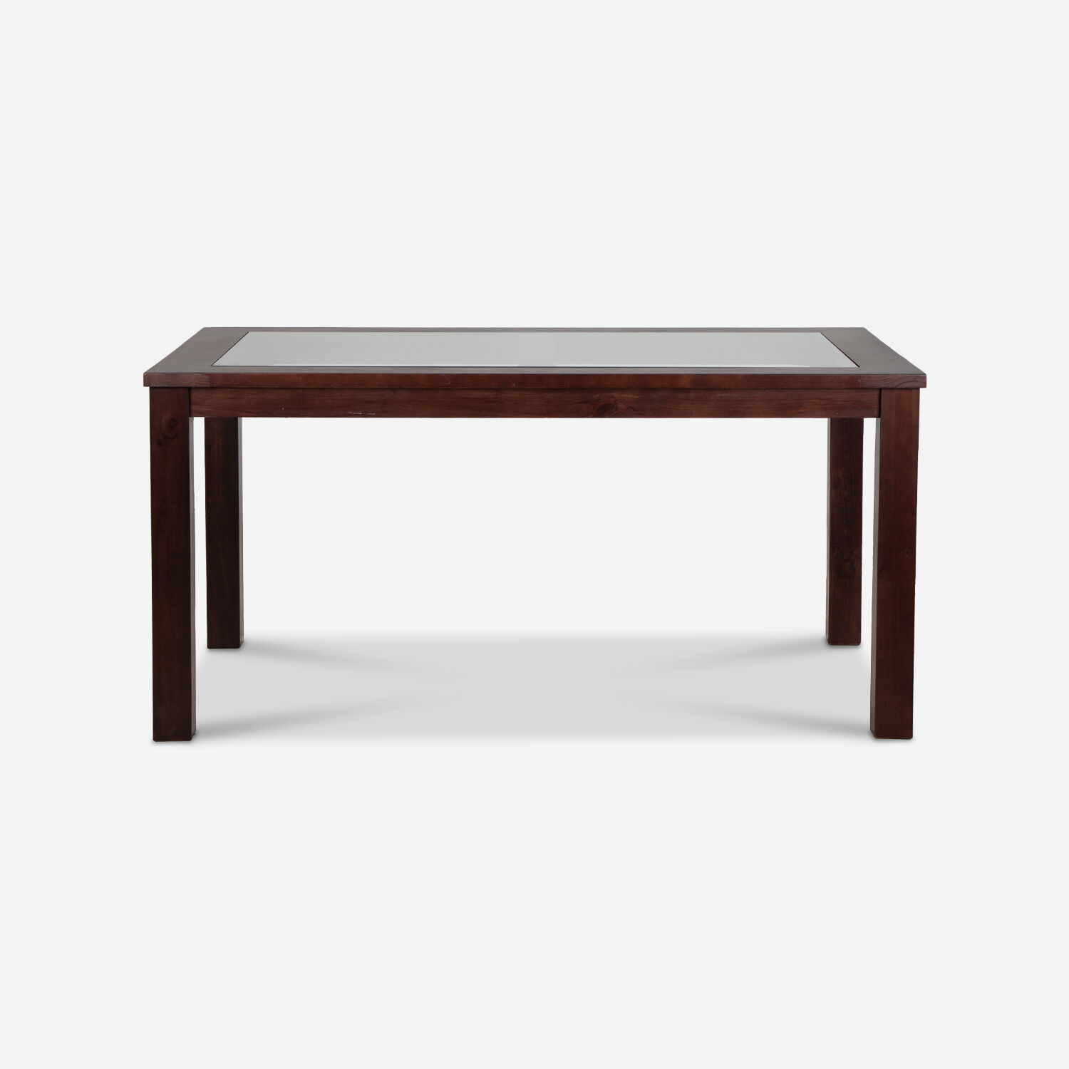 Mesa de Comedor Vidrio &Ntilde;uble Chocolate