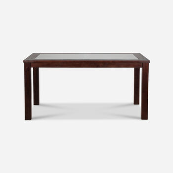 Mesa de Comedor Vidrio &Ntilde;uble Chocolate