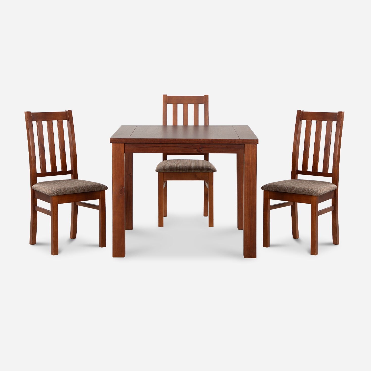 Comedor 4 Sillas &Ntilde;uble Caramelo - Tela Caf&eacute;