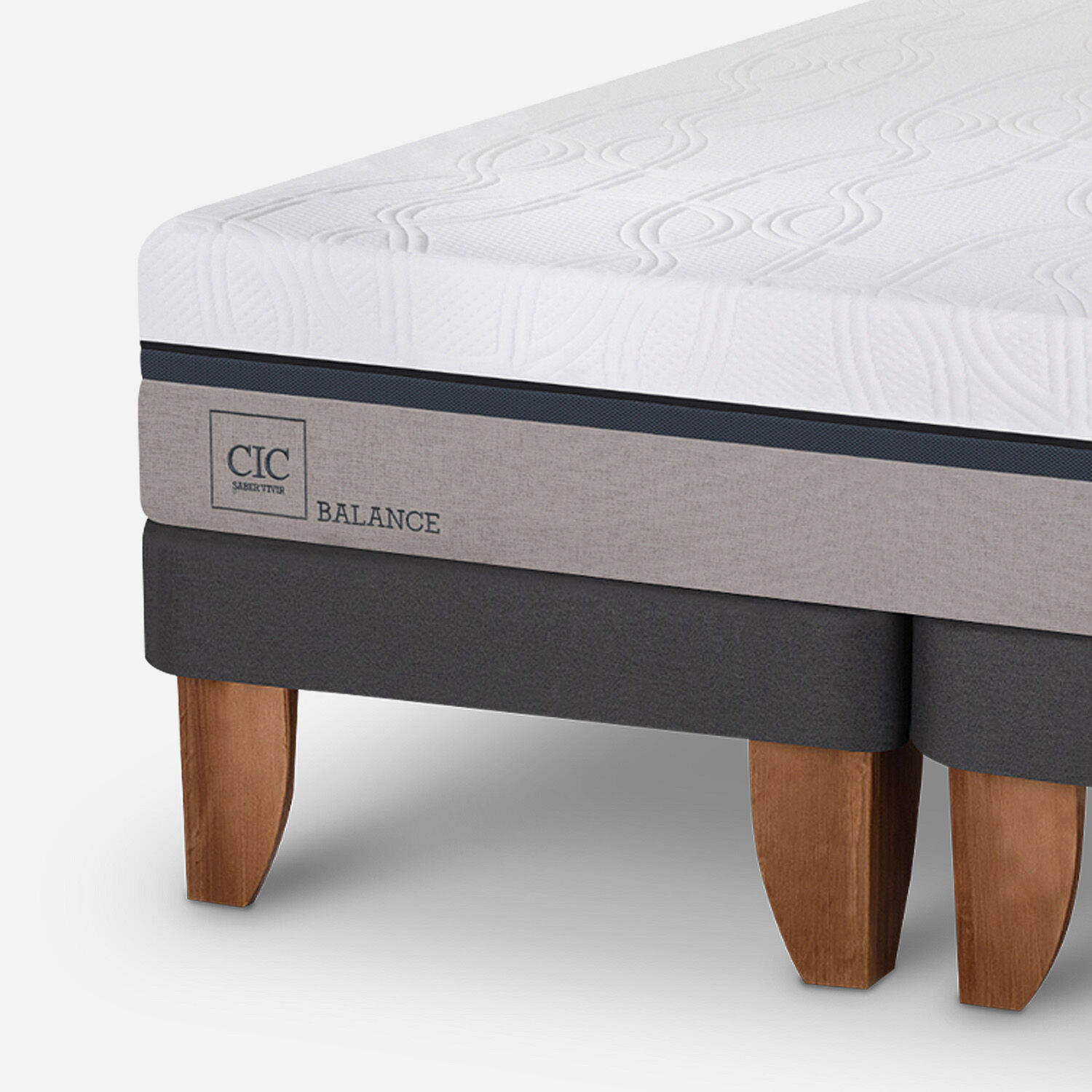 Cama Europea King Balance + Respaldo Torino Alpino