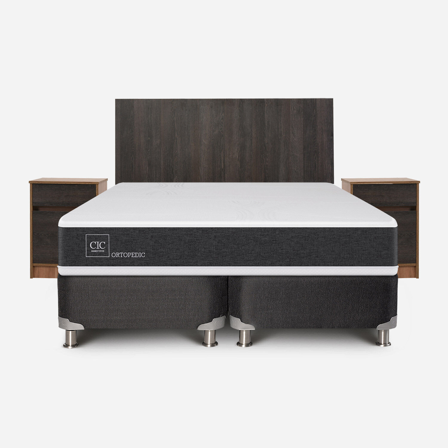 Box Spring King Ortopedic 5 Zonas + Set Espresso