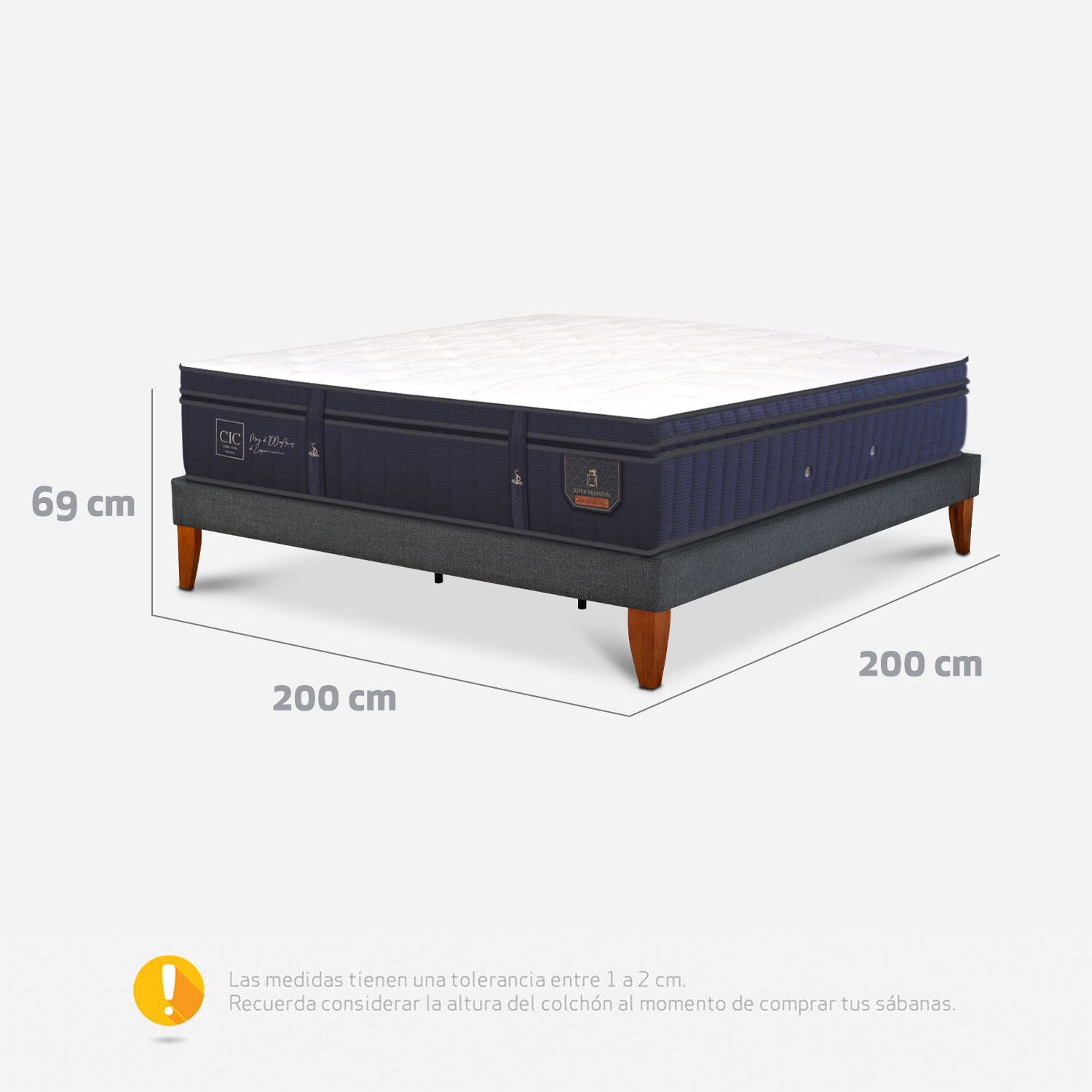 Cama Europea Box Super King Super Premium