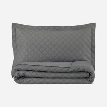 Quilt 2 Plazas Polycotton Gris