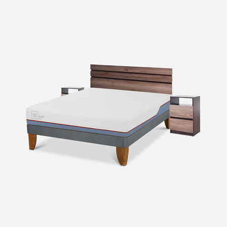 Cama Europea 2 Plazas Excellence Plus Base Normal + Set Ares