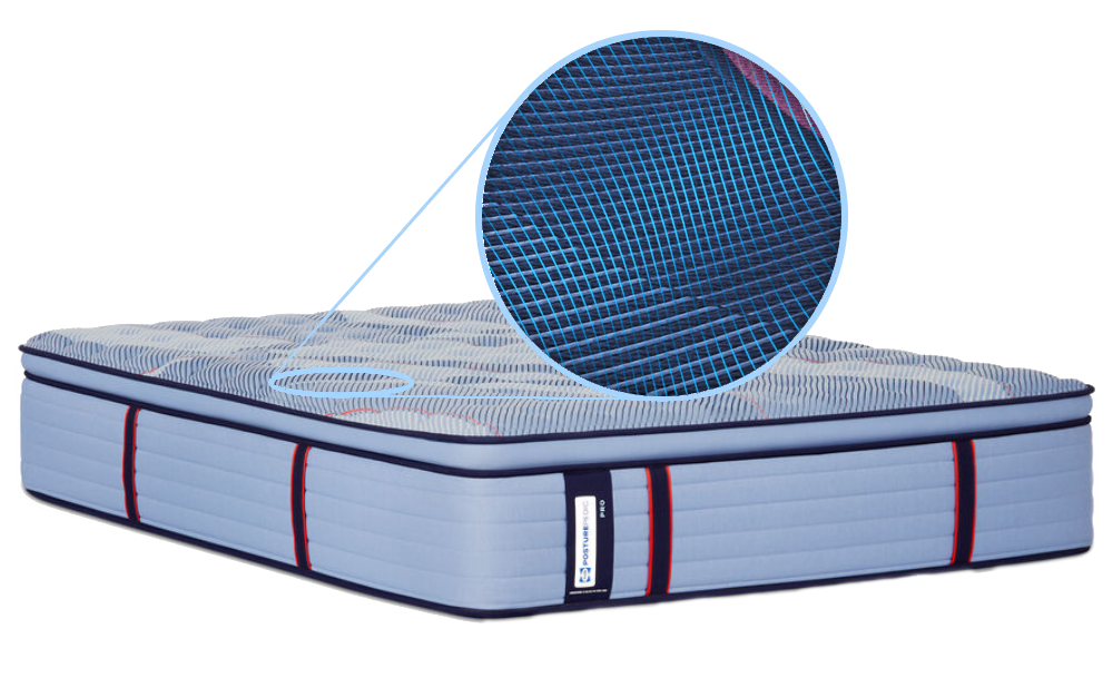 Colchón Sealy Posturepedic Pro con ampliación del tejido de la cubierta SealyChill.