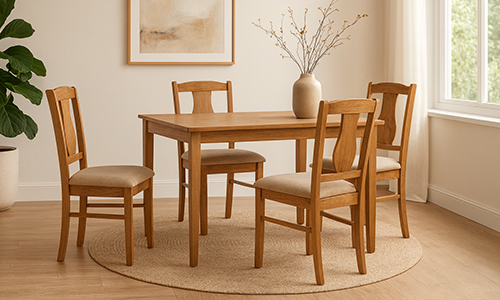 Categoría Comedores de Madera 4 Sillas