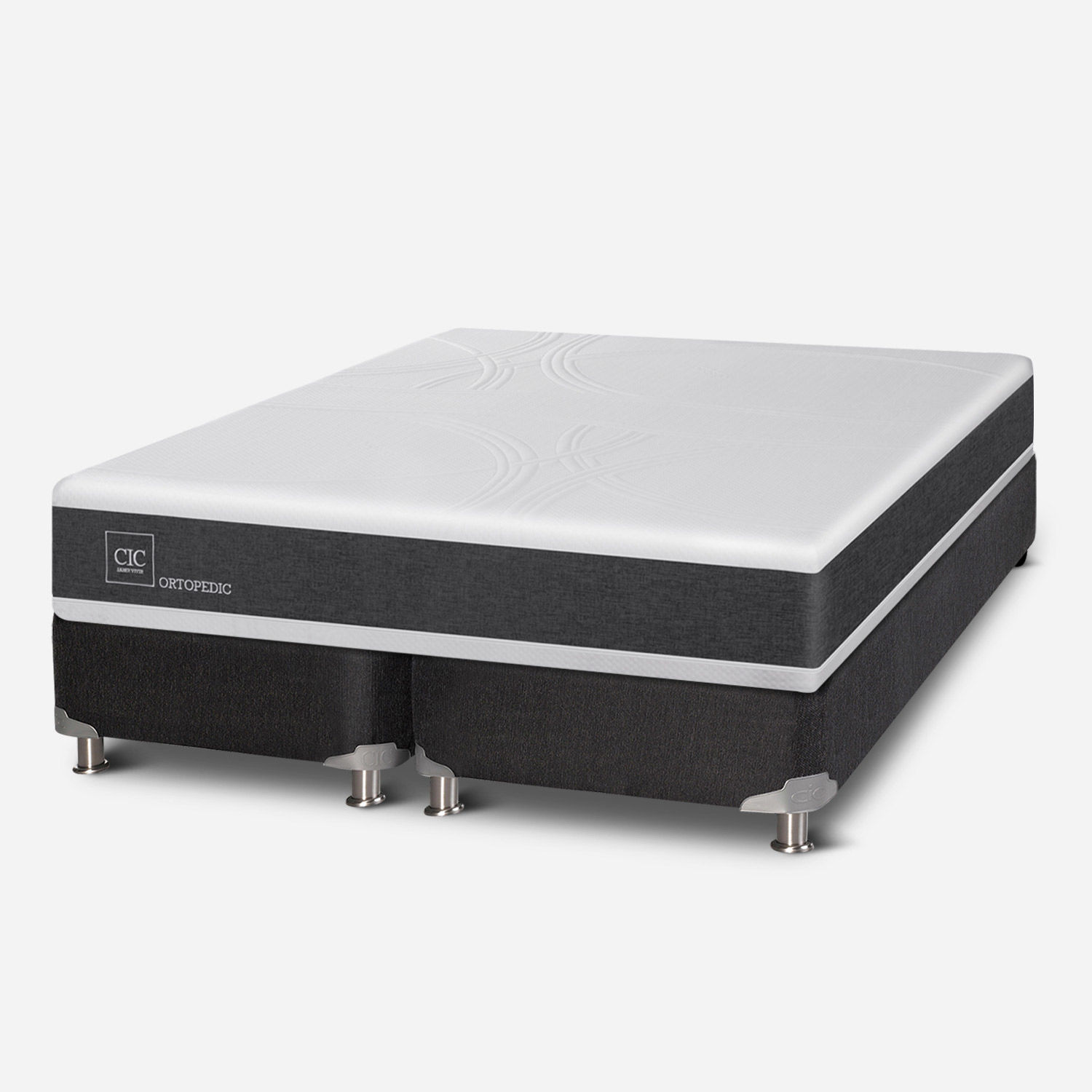 Box Spring 2 Plazas Ortopedic Base Dividida 5 Zonas CIC