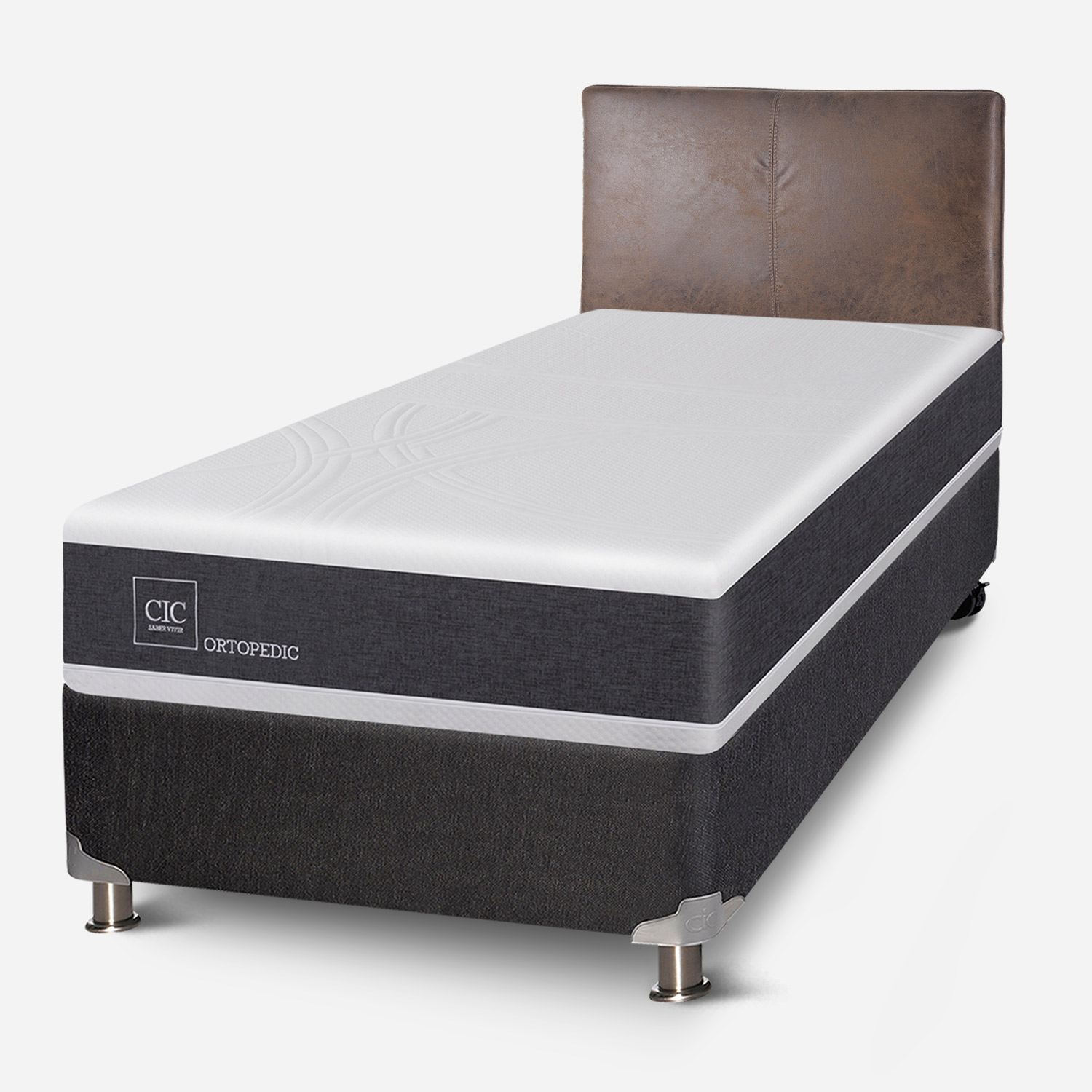 Box Spring Prado Box Spring 1,5 Plazas Ortopedic 5 Zonas + Respaldo Baker | CIC