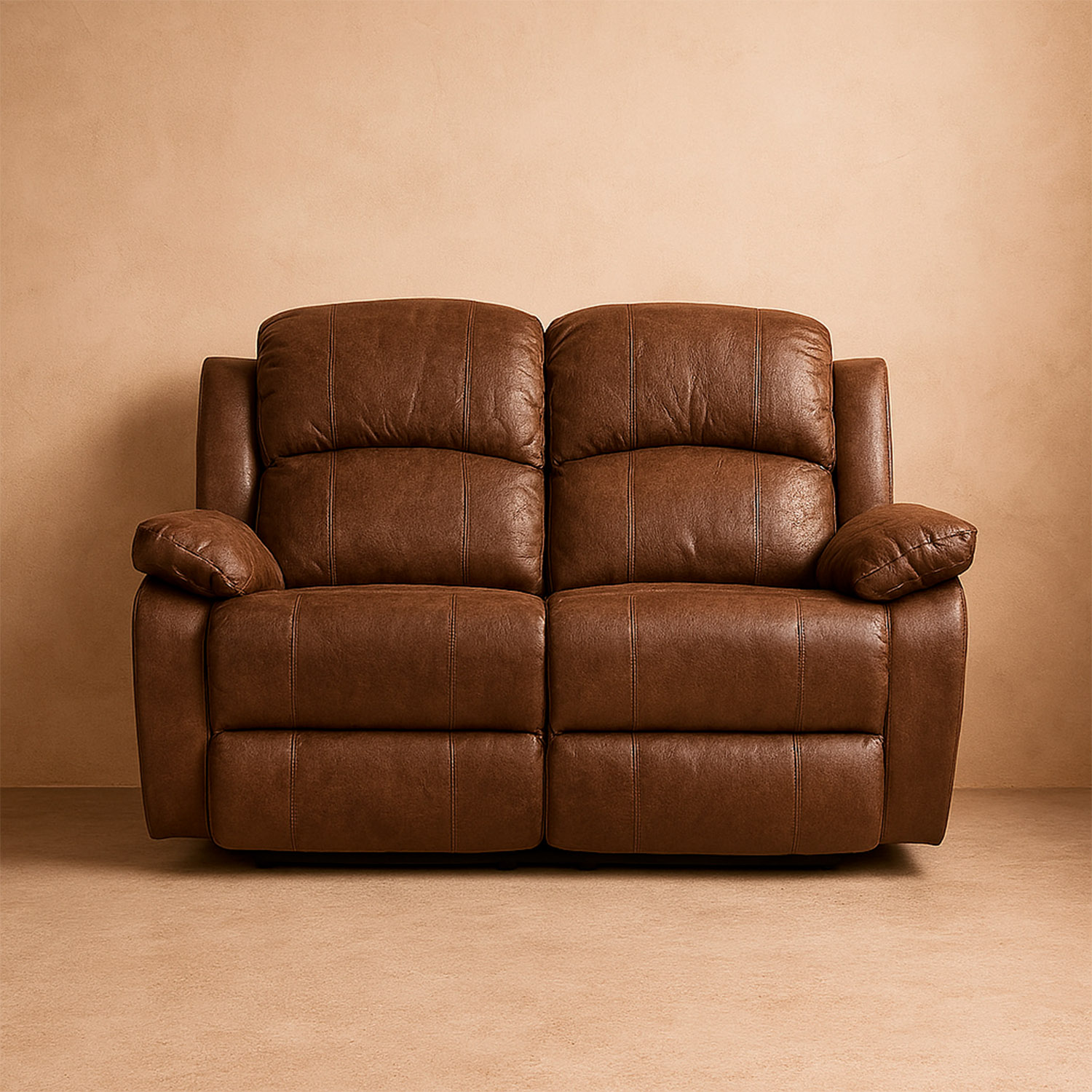 Sofá 2 Cuerpos Reclinable Oslo Chocolate CIC