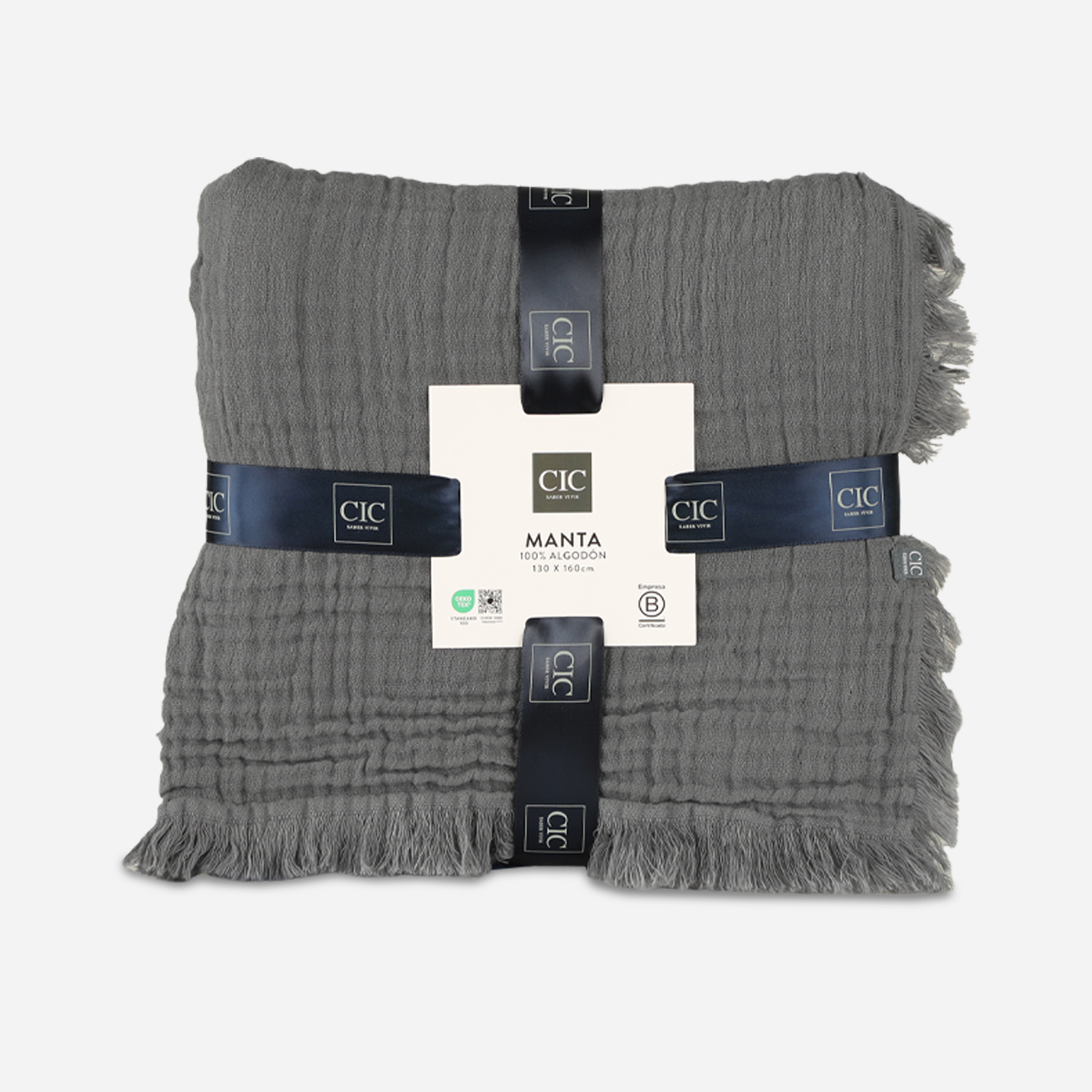 Manta Algodón Gris CIC