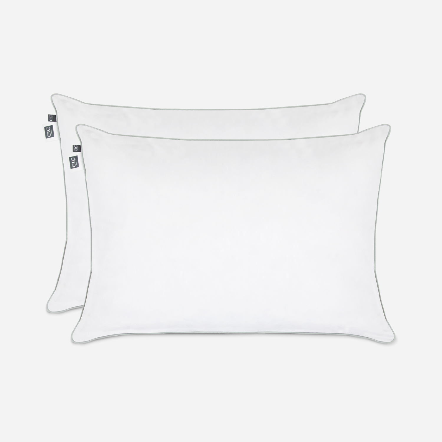 Set 2 Almohadas 60 Pluma Cuerpo 40 Pluma Pecho Fibra 50X70 Cm. CIC